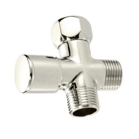 WESTBRASS Shower Arm 1/2" IPS Diverter Valve in Polished Nickel D348-05